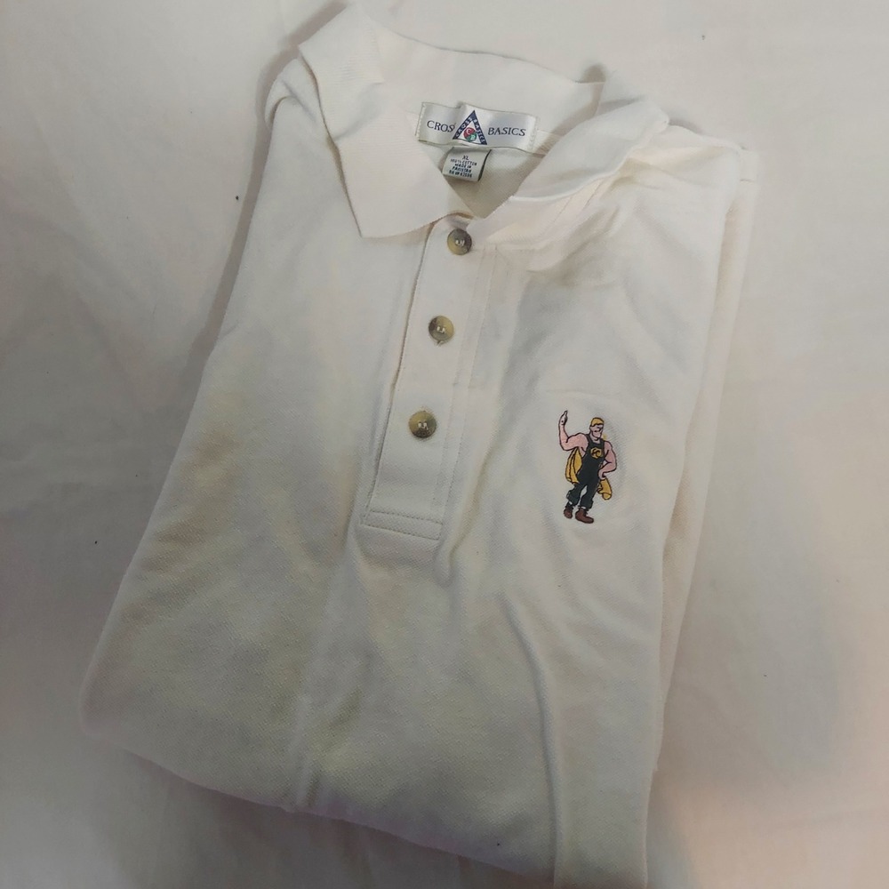 Cross Basics XL Mens‎ Golf Tournament Polo Shirt Embroidered Cartoon